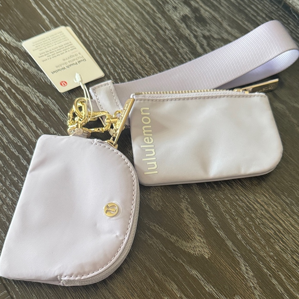 lululemon athletica Light Purple dual pouch Wristlet